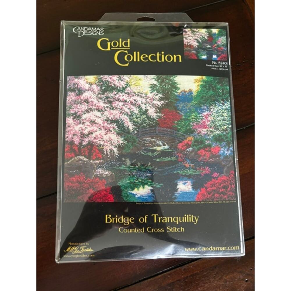 Vintage Candamar Gold Collection‎ Bridge of Tranquility Counted Cross Stitch NEW